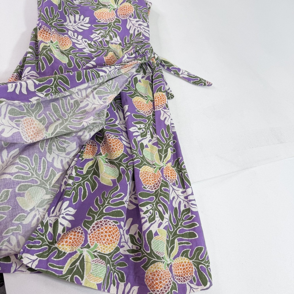 Pataloha Patagonia Dress Womens 8 Tropical Floral Smocked Cotton Midi Sundress - Picture 8 of 12